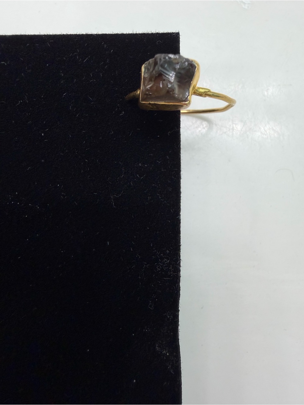 Raw Smoky Quartz Ring